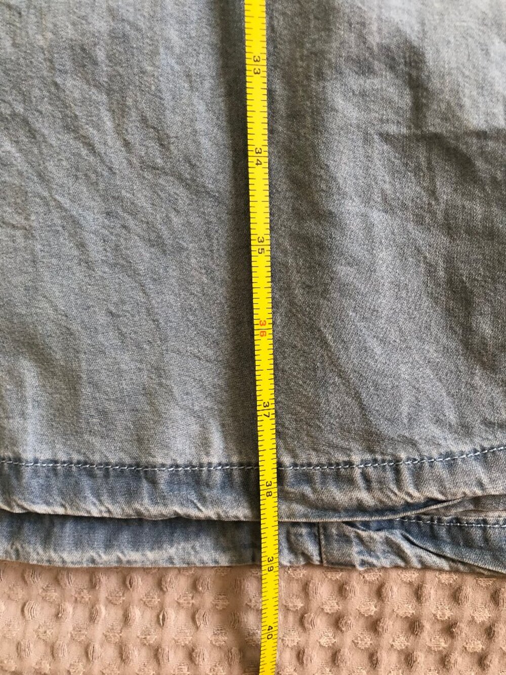 NWOT Light Blue Denim Wrap Maxi Skirt with a Bow - Size 4 - Picture 10 of 11
